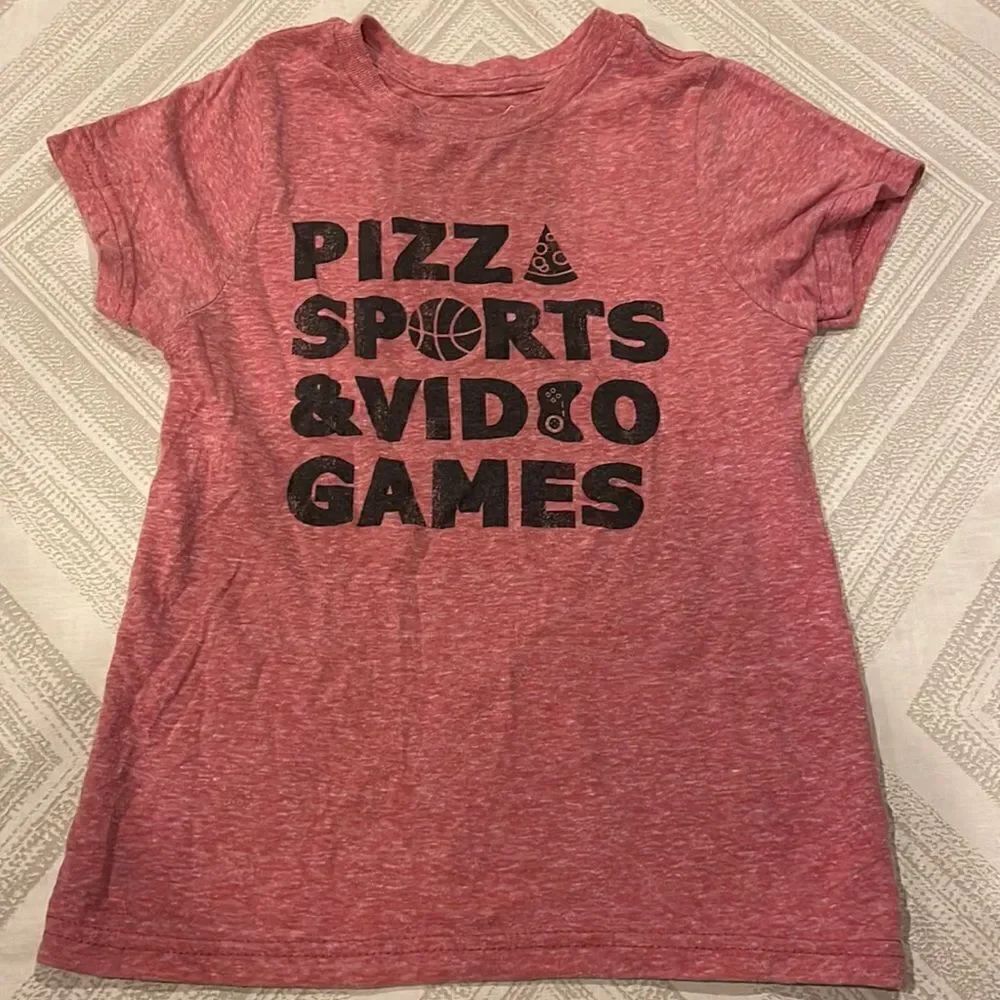 The Original Retro Brand Boys ‘Pizza Sports & Video Games’ T-Shirt